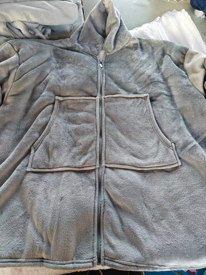 Amazon Thick Cozy Blanket with Hooded Robe for Comfort